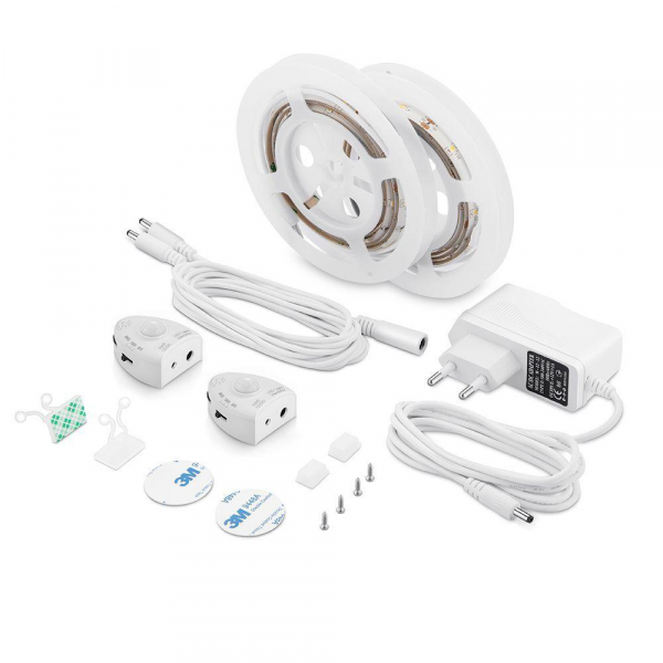 Светодиодная влагозащищенная лента Apeyron 2,4W/m 30LED/m 2835SMD теплый белый 2х1,2M 10-90 Светодиодная влагозащищенная лента Apeyron 2,4W/m 30LED/m 2835SMD теплый белый 2х1,2M 10-90