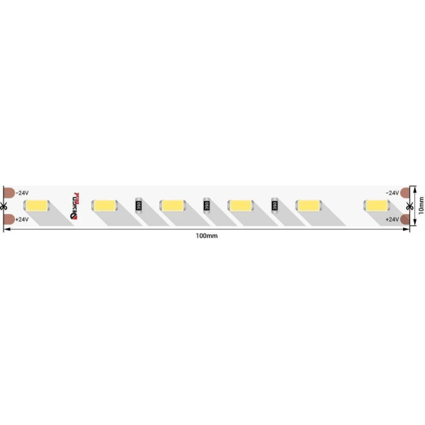 Светодиодная влагозащищенная лента DesignLed 14,4W/m 60LED/m 5730SMD холодный белый 5M 004498