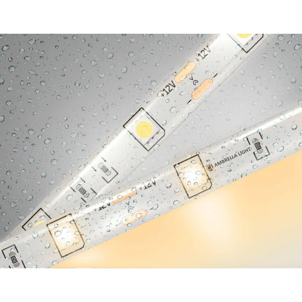 Светодиодная влагозащищенная лента Ambrella Light 7,2W/m 30LED/m 5050SMD теплый белый 5M GS1901 Светодиодная влагозащищенная лента Ambrella Light 7,2W/m 30LED/m 5050SMD теплый белый 5M GS1901