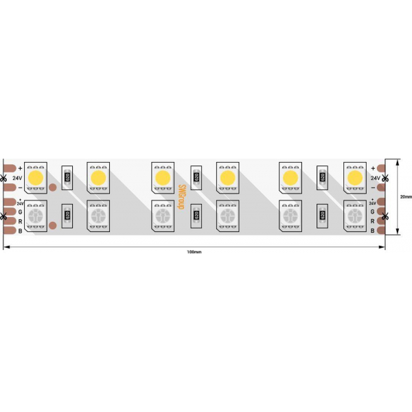 Светодиодная лента SWG 28,8W/m 120LED/m 5050SMD RGB/ теплый белый 5M 901044 Светодиодная лента SWG 28,8W/m 120LED/m 5050SMD RGB/ теплый белый 5M 901044