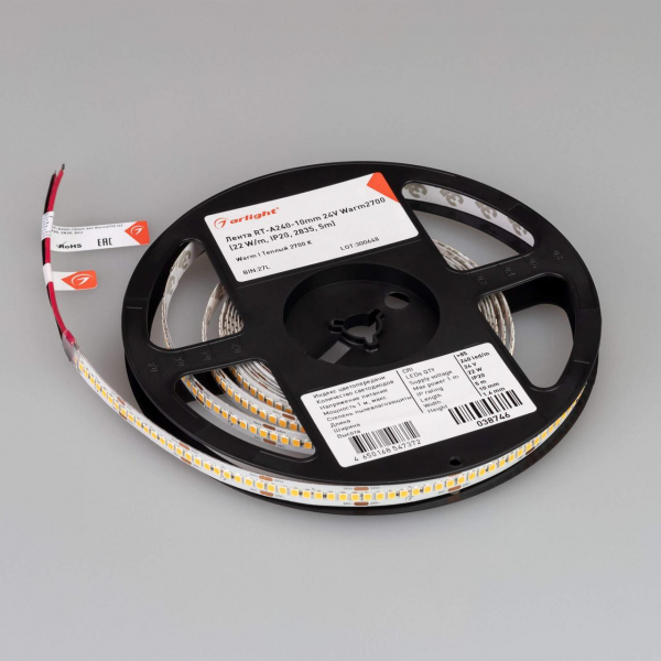 Светодиодная лента Alright 22W/m 240LED/m 2835SMD теплый белый 5M 038746 Светодиодная лента Alright 22W/m 240LED/m 2835SMD теплый белый 5M 038746