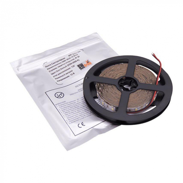 Светодиодная лента SWG 12W/m 60LED/m 5630SMD холодный белый 5M 001688 Светодиодная лента SWG 12W/m 60LED/m 5630SMD холодный белый 5M 001688