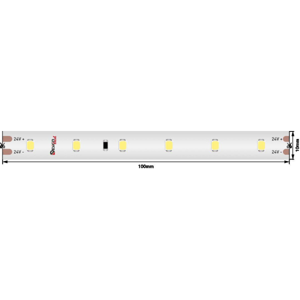 Светодиодная влагозащищенная лента DesignLed 6W/m 60LED/m 2835SMD теплый белый 50M 004375