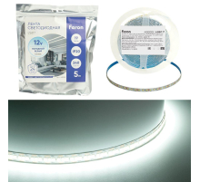 Светодиодная лента Feron 19W/m 240LED/m 2835SMD холодный белый 5М LS617 48828