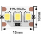 Светодиодная лента SWG 22W/m 204LED/m 2835SMD теплый белый 5M 004492