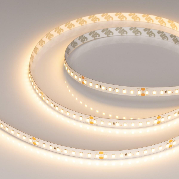 Светодиодная лента Arlight 7,7W/m 144LED/m 2835SMD теплый белый 5M RT-A144-10mm 24V Warm2700 038781 Светодиодная лента Arlight 7,7W/m 144LED/m 2835SMD теплый белый 5M RT-A144-10mm 24V Warm2700 038781