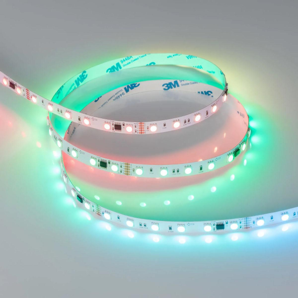 Светодиодная лента Arlight 14W/m 60LED/m 5060SMD разноцветный 5М DMX-B60-10mm 24V 039183 Светодиодная лента Arlight 14W/m 60LED/m 5060SMD разноцветный 5М DMX-B60-10mm 24V 039183
