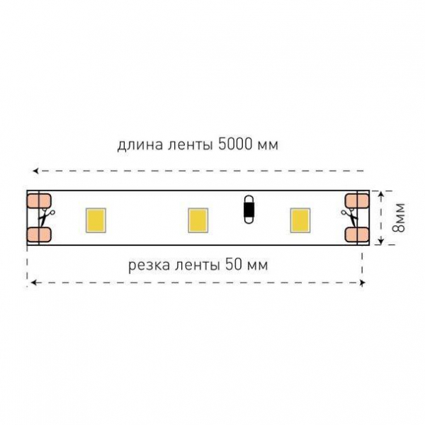 Светодиодная лента SWG 6,3W/m 60LED/m 2835SMD теплый белый 5M 001574 Светодиодная лента SWG 6,3W/m 60LED/m 2835SMD теплый белый 5M 001574
