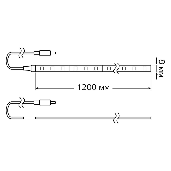 Светодиодная влагозащищенная лента Gauss 4,5W/m 30LED/m 2835SMD холодный белый 1,2M 311011205 Светодиодная влагозащищенная лента Gauss 4,5W/m 30LED/m 2835SMD холодный белый 1,2M 311011205