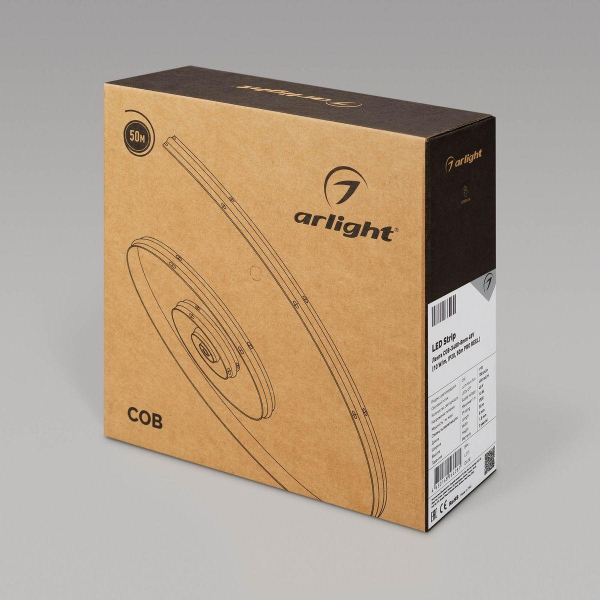 Светодиодная лента Arlight 10W/m 480LED/m CSP дневной белый 50М COB-X480-8mm 48V Day4000 043259 Светодиодная лента Arlight 10W/m 480LED/m CSP дневной белый 50М COB-X480-8mm 48V Day4000 043259
