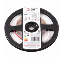 Светодиодная лента ЭРА 4,8W/m 60LED/m 2835SMD теплый белый 5M LS2835-60LED-IP20-WW-eco-5m Б0035587