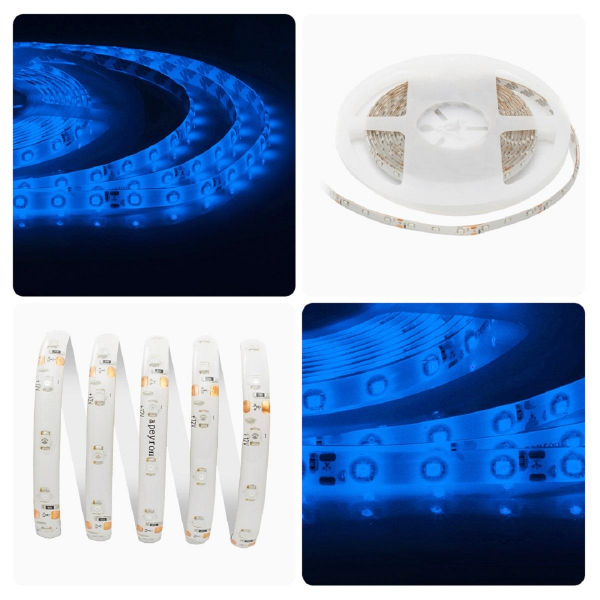 Светодиодная влагозащищенная лента Apeyron 4,8W/m 60LED/m 3528SMD синий 5M 00-06 Светодиодная влагозащищенная лента Apeyron 4,8W/m 60LED/m 3528SMD синий 5M 00-06