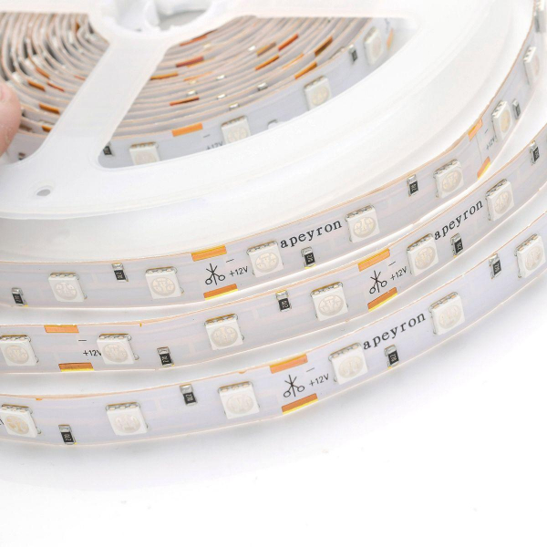 Светодиодная лента Apeyron 14,4W/m 60LED/m 5050SMD зеленый 5M 49BL Светодиодная лента Apeyron 14,4W/m 60LED/m 5050SMD зеленый 5M 49BL