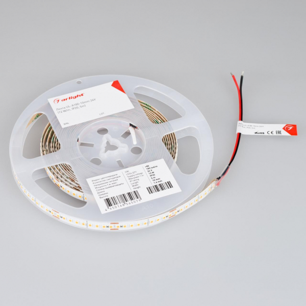 Светодиодная лента Arlight 12W/m 80Led/m 2835SMD дневной белый 5M UL-A180-10mm 24V Day5000 044512 Светодиодная лента Arlight 12W/m 80Led/m 2835SMD дневной белый 5M UL-A180-10mm 24V Day5000 044512