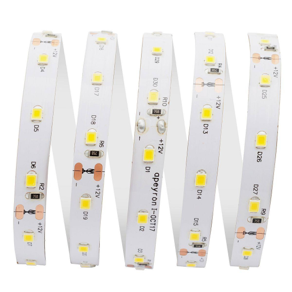 Светодиодная лента Apeyron 9,6W/m 60LED/m 2835SMD теплый белый 5M 00-54 Светодиодная лента Apeyron 9,6W/m 60LED/m 2835SMD теплый белый 5M 00-54