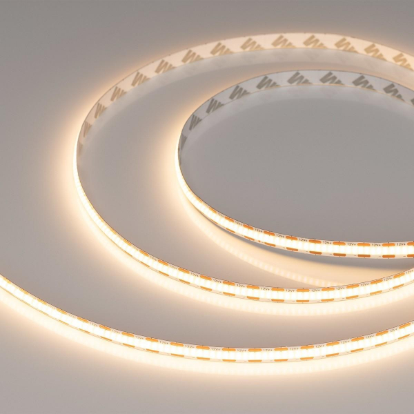 Светодиодная лента Arlight 9W/m 400LED/m CSPSMD теплый белый 2,5M COB-X400-8mm 12V Warm3000 039045 Светодиодная лента Arlight 9W/m 400LED/m CSPSMD теплый белый 2,5M COB-X400-8mm 12V Warm3000 039045