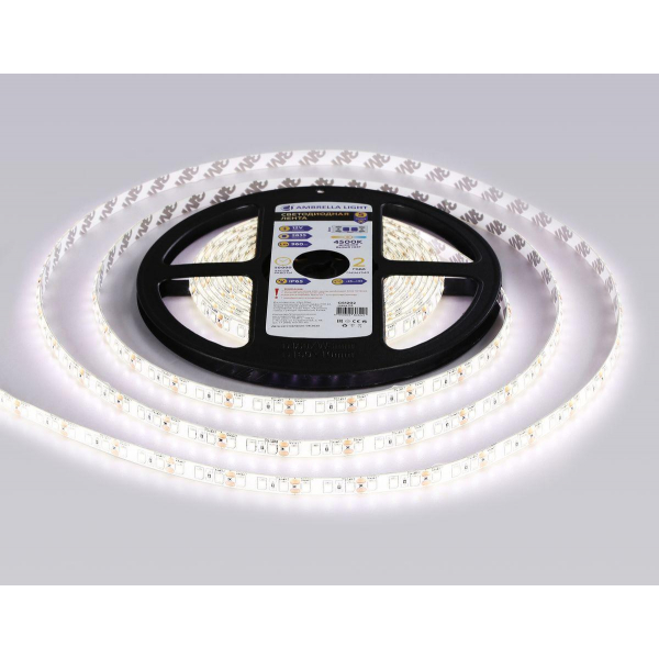 Светодиодная влагозащищенная лента Ambrella Light 9,6W/m 120LED/m 2835SMD дневной белый 5M GS1202 Светодиодная влагозащищенная лента Ambrella Light 9,6W/m 120LED/m 2835SMD дневной белый 5M GS1202