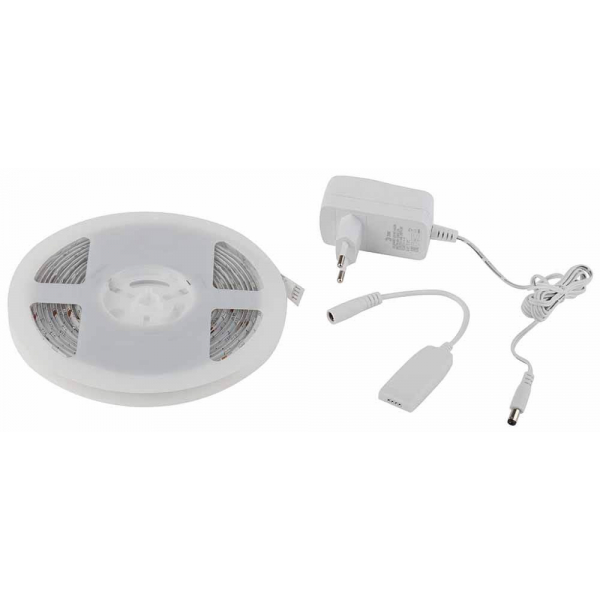 Светодиодная влагозащищенная лента ЭРА 7,2W/m 30LED/m 5050SMD RGB 5M 5050-30-RGB-IP65-Wifi-5m (12V) Б0043446 Светодиодная влагозащищенная лента ЭРА 7,2W/m 30LED/m 5050SMD RGB 5M 5050-30-RGB-IP65-Wifi-5m (12V) Б0043446