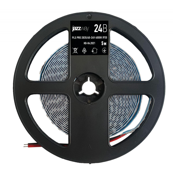 Светодиодная лента Jazzway 6W/m 60Led/m 2835SMD теплый белый 5M 5015616 Светодиодная лента Jazzway 6W/m 60Led/m 2835SMD теплый белый 5M 5015616
