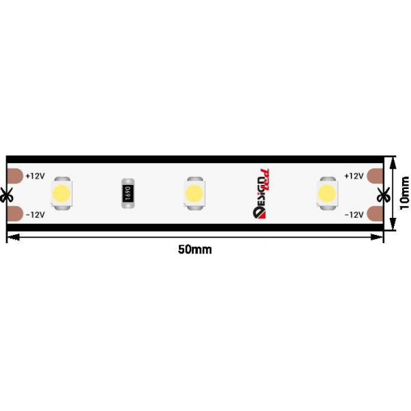 Светодиодная влагозащищенная лента DesignLed 4,8W/m 60LED/m 3528SMD холодный белый 5M 000262 Светодиодная влагозащищенная лента DesignLed 4,8W/m 60LED/m 3528SMD холодный белый 5M 000262