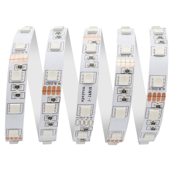 Светодиодная лента Apeyron 14,4W/m 60LED/m 5050SMD разноцветная 5M 17BL Светодиодная лента Apeyron 14,4W/m 60LED/m 5050SMD разноцветная 5M 17BL