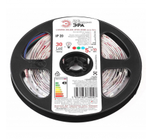 Светодиодная лента ЭРА 7,2W/m 30LED/m 5050SMD RGB 5M LS5050-7,2-30-12-RGB-IP20-1 year-5m Б0035602