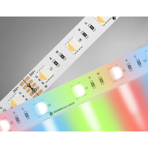 Светодиодная лента Ambrella Light 10W/m 60LED/m 5050SMD RGBW+теплый белый 5M GS4401 Светодиодная лента Ambrella Light 10W/m 60LED/m 5050SMD RGBW+теплый белый 5M GS4401