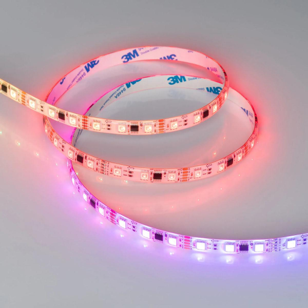 Светодиодная лента герметичная Arlight 14W/m 60LED/m 5060SMD разноцветный 5М DMX-SE-B60-10mm 12V 039604 Светодиодная лента герметичная Arlight 14W/m 60LED/m 5060SMD разноцветный 5М DMX-SE-B60-10mm 12V 039604