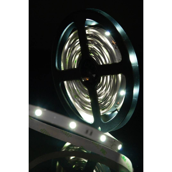 Светодиодная лента SWG 7,2W/m  30Led/m 5050SMD холодный белый 5M SWG530-12-7.2-W-М 009261