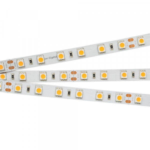 Светодиодная лента Arlight 14,4W/m 60LED/m 5060SMD теплый белый 5M 008828(B) Светодиодная лента Arlight 14,4W/m 60LED/m 5060SMD теплый белый 5M 008828(B)