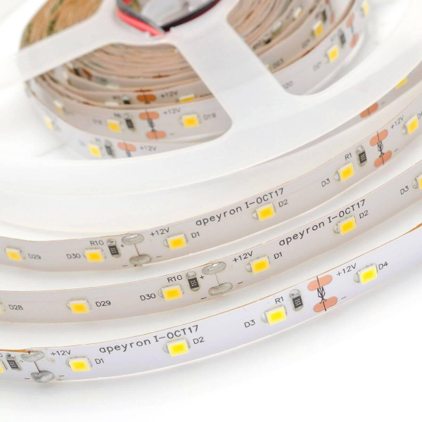 Светодиодная влагозащищенная лента Apeyron 4,8W/m 60Led/m 3528SMD дневной белый 5M 00-148 Светодиодная влагозащищенная лента Apeyron 4,8W/m 60Led/m 3528SMD дневной белый 5M 00-148