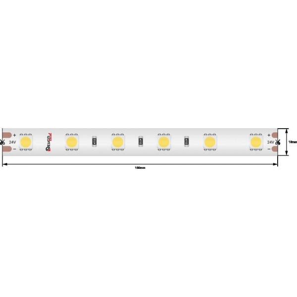 Светодиодная влагозащищенная лента DesignLed 14,4W/m 60LED/m 5050SMD нейтральный белый 5M 002378 Светодиодная влагозащищенная лента DesignLed 14,4W/m 60LED/m 5050SMD нейтральный белый 5M 002378