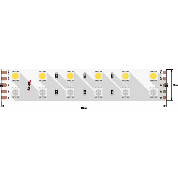 Светодиодная влагозащищенная лента DesignLed 28,8W/m 120LED/m 5050SMD разноцветный/нейтральный белый 5M 001205 Светодиодная влагозащищенная лента DesignLed 28,8W/m 120LED/m 5050SMD разноцветный/нейтральный белый 5M 001205