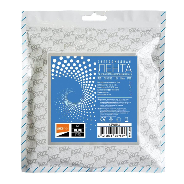 Светодиодная лента Jazzway 7,2W/m 30Led/m 5050SMD синий 5M 327569 Светодиодная лента Jazzway 7,2W/m 30Led/m 5050SMD синий 5M 327569