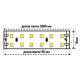 Светодиодная лента SWG 19,2W/m 240Led/m 3528SMD холодный белый 5M SWG3240-24-19.2-W-М 009249