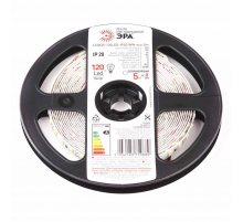 Светодиодная лента ЭРА 9,6W/m 120LED/m 2835SMD теплый белый 5M LS2835-120LED-IP20-WW-eco-5m Б0035596