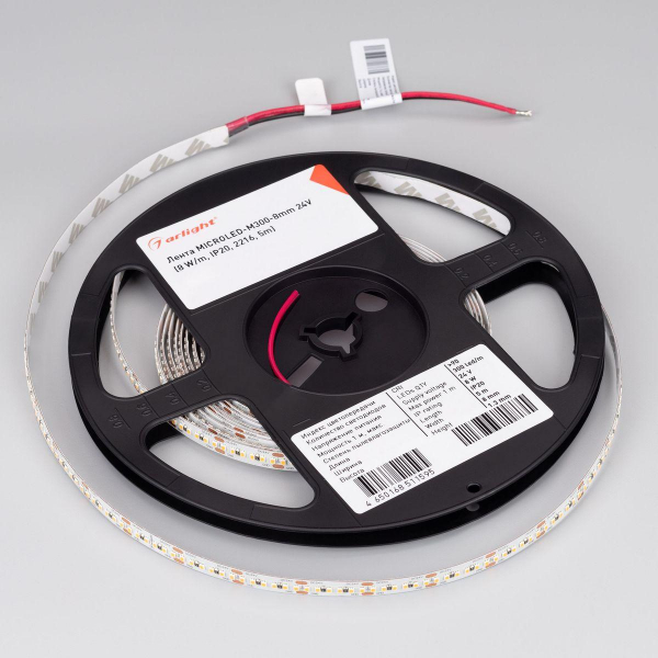 Светодиодная лента Arlight 8W/m 300Led/m 2216SMD холодный белый 5M MICROLED-M300-8mm 24V Cool 8K 028617(2) Светодиодная лента Arlight 8W/m 300Led/m 2216SMD холодный белый 5M MICROLED-M300-8mm 24V Cool 8K 028617(2)