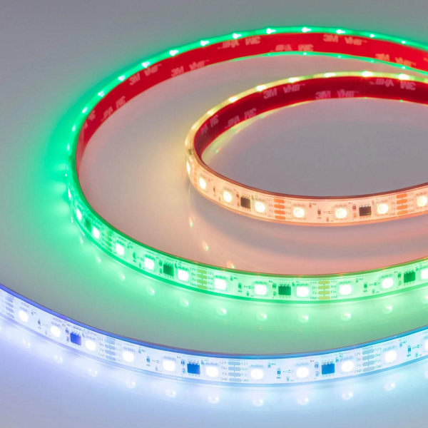Светодиодная лента Arlight 12W/m 60LED/m 5060SMD разноцветный 5М SPI-PFS-B60-12mm 12V 039177 Светодиодная лента Arlight 12W/m 60LED/m 5060SMD разноцветный 5М SPI-PFS-B60-12mm 12V 039177