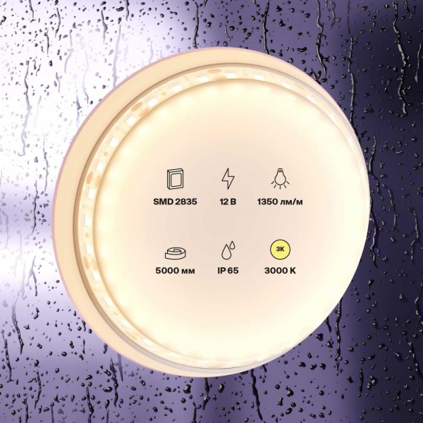 Светодиодная влагозащищенная лента Maytoni Technical 14,4W/m 120LED/m 2835SMD теплый белый 5M 10117 Светодиодная влагозащищенная лента Maytoni Technical 14,4W/m 120LED/m 2835SMD теплый белый 5M 10117