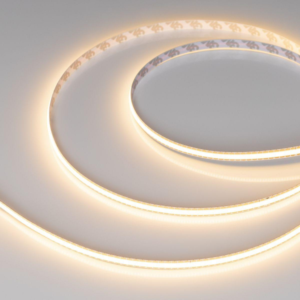 Светодиодная лента Arlight 11W/m 544Led/m CSP теплый белый 5M COB-X544-8mm 24V Warm3000 043414 Светодиодная лента Arlight 11W/m 544Led/m CSP теплый белый 5M COB-X544-8mm 24V Warm3000 043414