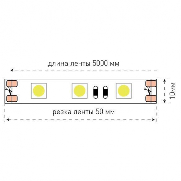 Светодиодная лента SWG 14,4W/m 60LED/m 5050SMD холодный белый 5M 001779 Светодиодная лента SWG 14,4W/m 60LED/m 5050SMD холодный белый 5M 001779