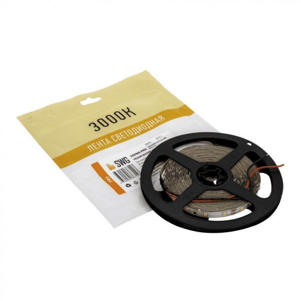 Светодиодная лента SWG 4,8W/m 60LED/m 2835SMD теплый белый 5M 005272 Светодиодная лента SWG 4,8W/m 60LED/m 2835SMD теплый белый 5M 005272