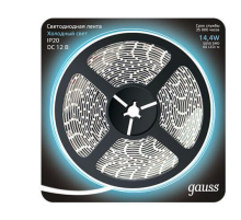 Светодиодная лента Gauss 14,4W/m 60LED/m 5050SMD холодный белый 5M 312000314