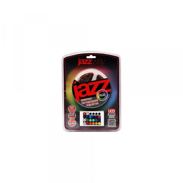 Светодиодная влагозащищенная лента Jazzway 9W/m 30Led/m 5050SMD разноцветная 4M 2853226 Светодиодная влагозащищенная лента Jazzway 9W/m 30Led/m 5050SMD разноцветная 4M 2853226