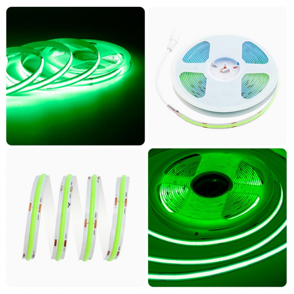 Светодиодная лента Apeyron 11W/m 352LED/m COB зеленый 3M 189ОО Светодиодная лента Apeyron 11W/m 352LED/m COB зеленый 3M 189ОО