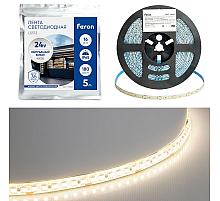 Светодиодная лента Feron LS512 16W/m 180LED/m 2835SMD 4000К 5M 51826