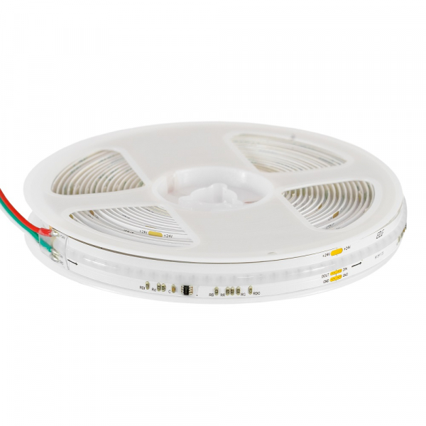 Лента светодиодная ELFLED 720COB диодов, 24В, 5м, ширина 10мм, RGB+IC (WS2811) ELFLED-720COB-10-RGBF-24 Лента светодиодная ELFLED 720COB диодов, 24В, 5м, ширина 10мм, RGB+IC (WS2811) ELFLED-720COB-10-RGBF-24
