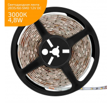 Светодиодная лента Gauss 4,8W/m 60LED/m 2835SMD теплый белый 5M 355000105