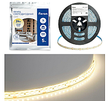 Светодиодная лента Feron LS512 16W/m 180LED/m 2835SMD 3000К 5M 51825
