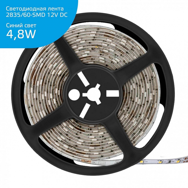 Светодиодная лента Gauss 4,8W/m 60LED/m 2835SMD синий 5M 355000505 Светодиодная лента Gauss 4,8W/m 60LED/m 2835SMD синий 5M 355000505